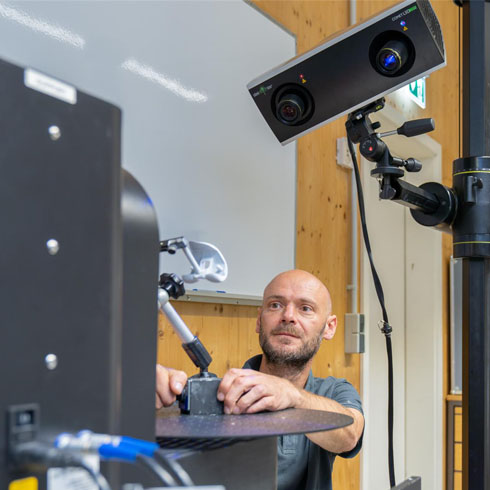 Mesure avec un projecteur à bande lumineuse