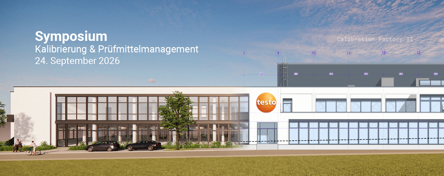 Keyvisual zum Symposium Kalibrierung und Prüfmittelmanagement am 24.09.2026 mit der Visualisierung der CF II im Vordergrund