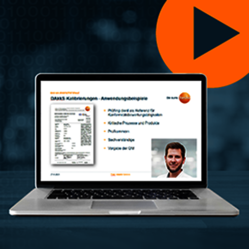 Webinar Methoden der Kalibrierung und das Kalibrierzertifikat Bildausschnitt vom Live-Webinar Methoden der Kalibrierung und das Kalibrierzertifikat