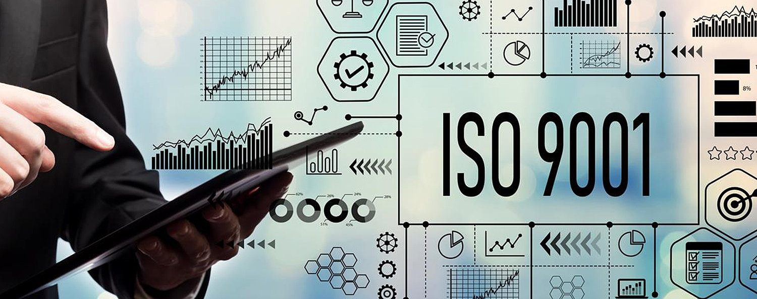Grafik mit dem Schriftzug Iso 9001